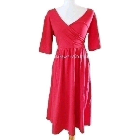 ASOS STRETCH KNIT VINTAGE CUT DRESS SZ 14 - Picture 2 of 6